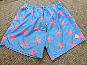 NWOT Uzzi Mens SZ XXLarge Blue with Starfish Stretch Above Knee